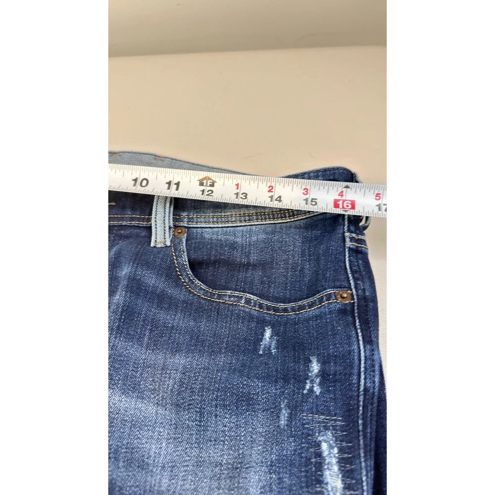 Diesel Tepphar Slim-Carrot Jeans Blue Distressed Stretch Button Fly Men's 31x32